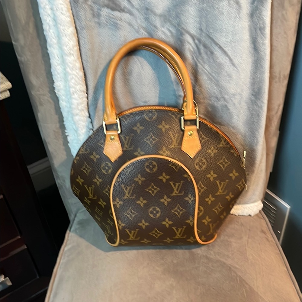 Louis Vuitton Brown and Tan Monogram Satchel